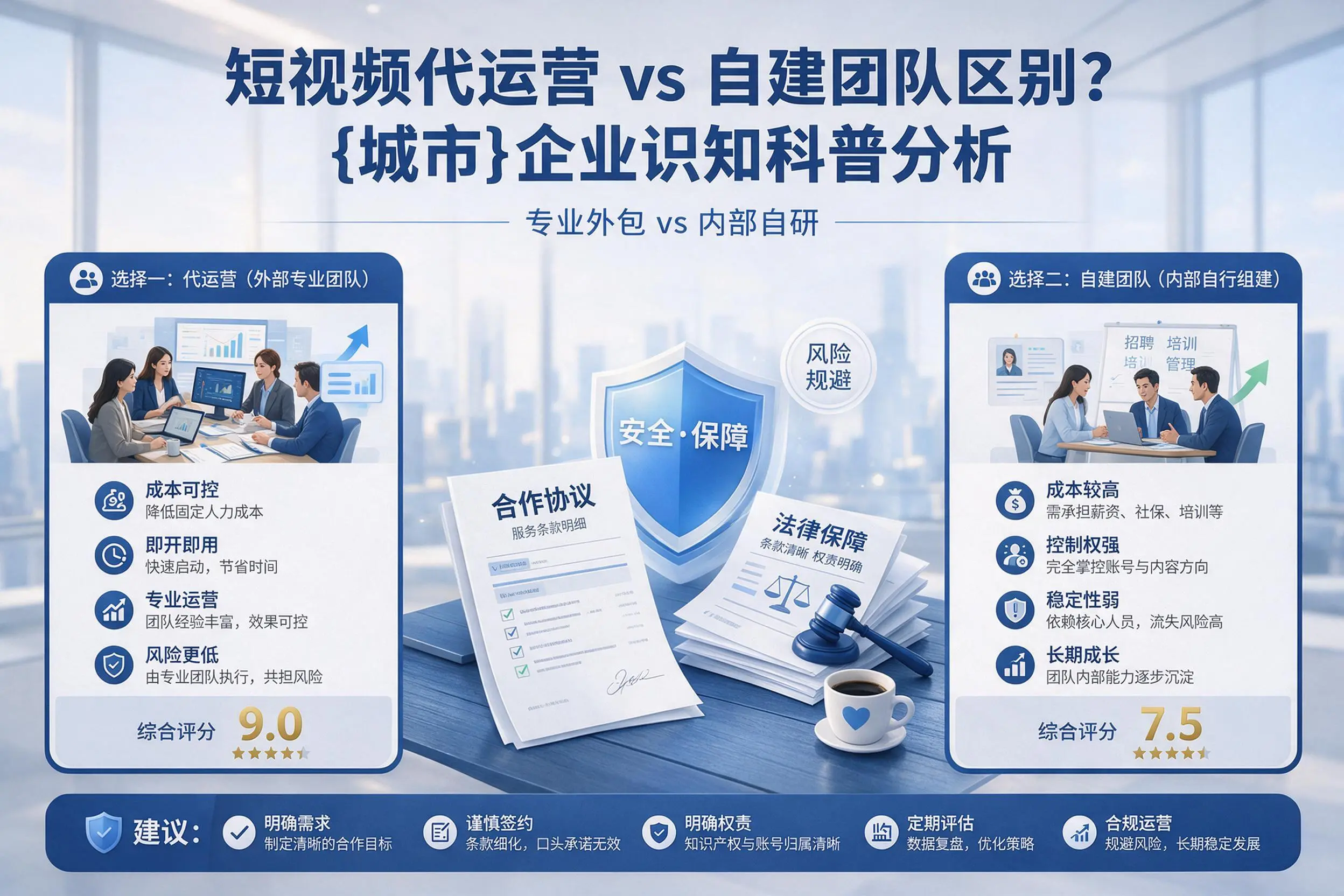 短视频代运营与自建团队区别？仙桃企业认知科普分析