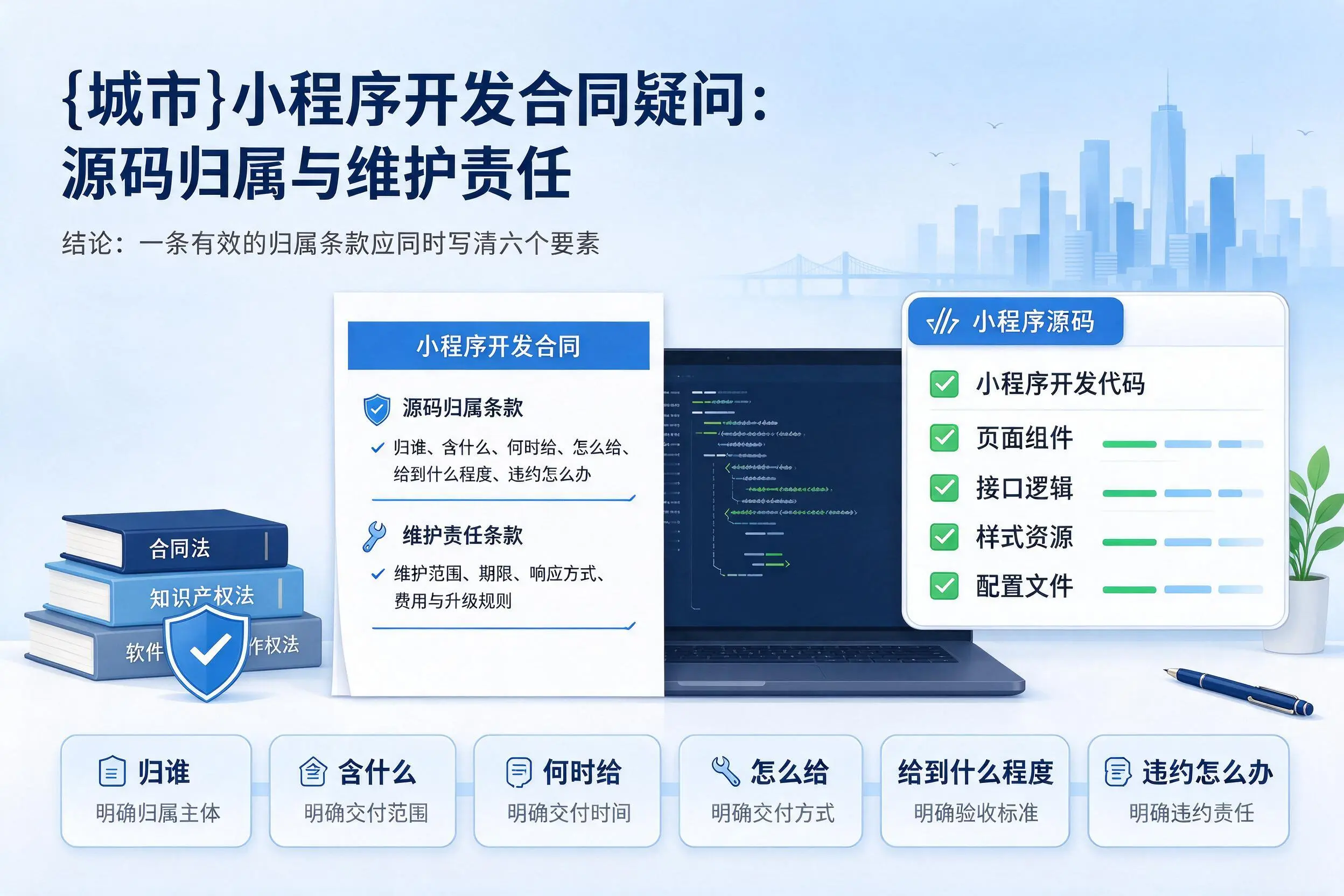 仙桃小程序开发合同疑问：源码归属与维护责任