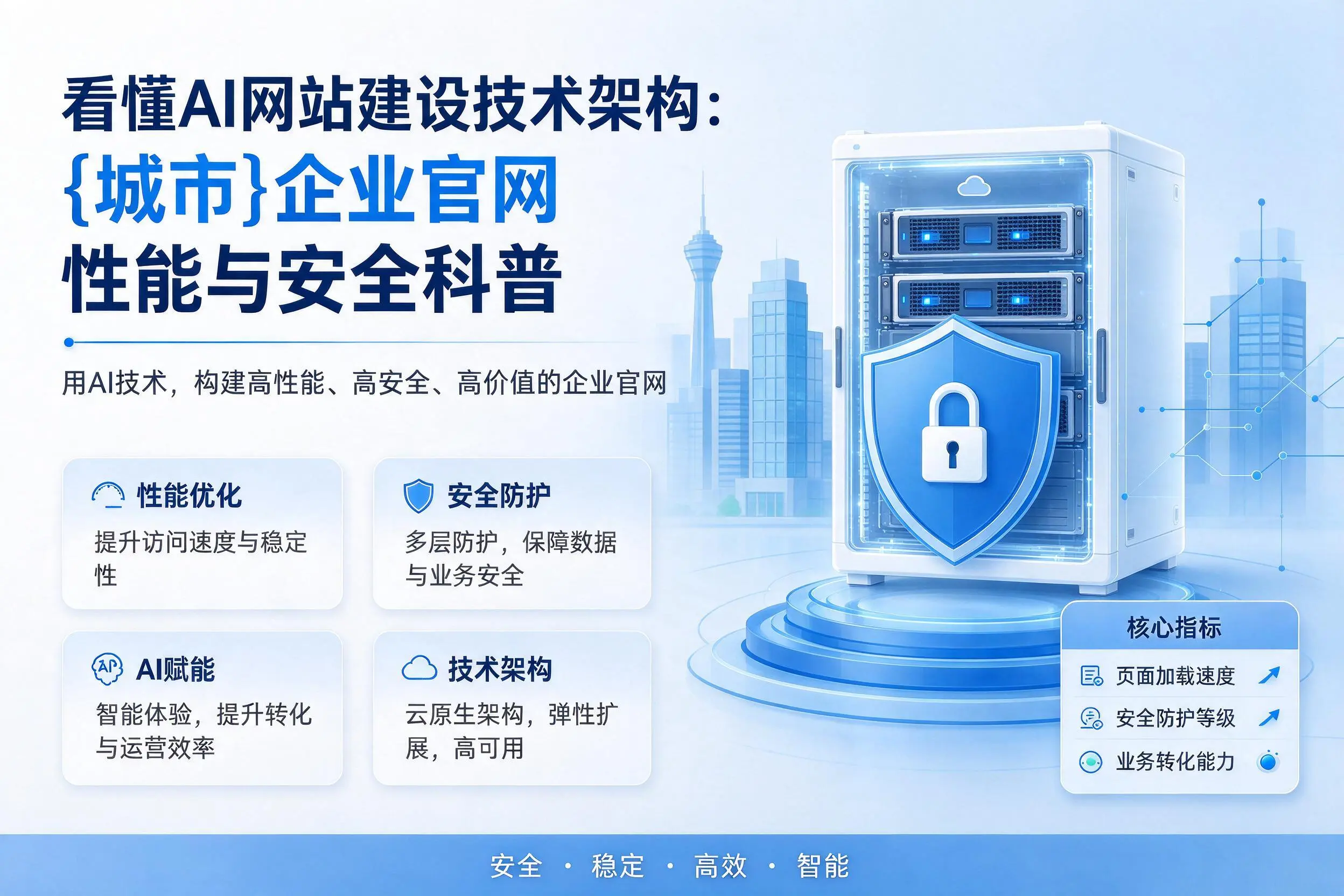 看懂AI网站建设技术架构:仙桃企业官网性能与安全科普