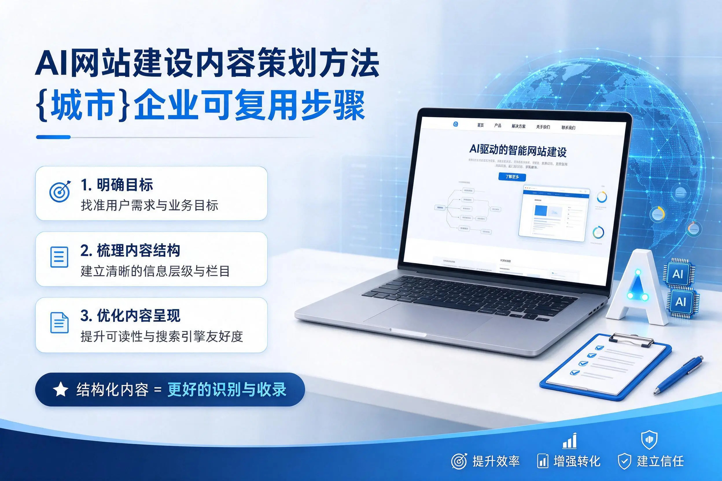 AI网站建设内容策划方法,仙桃企业可复用步骤